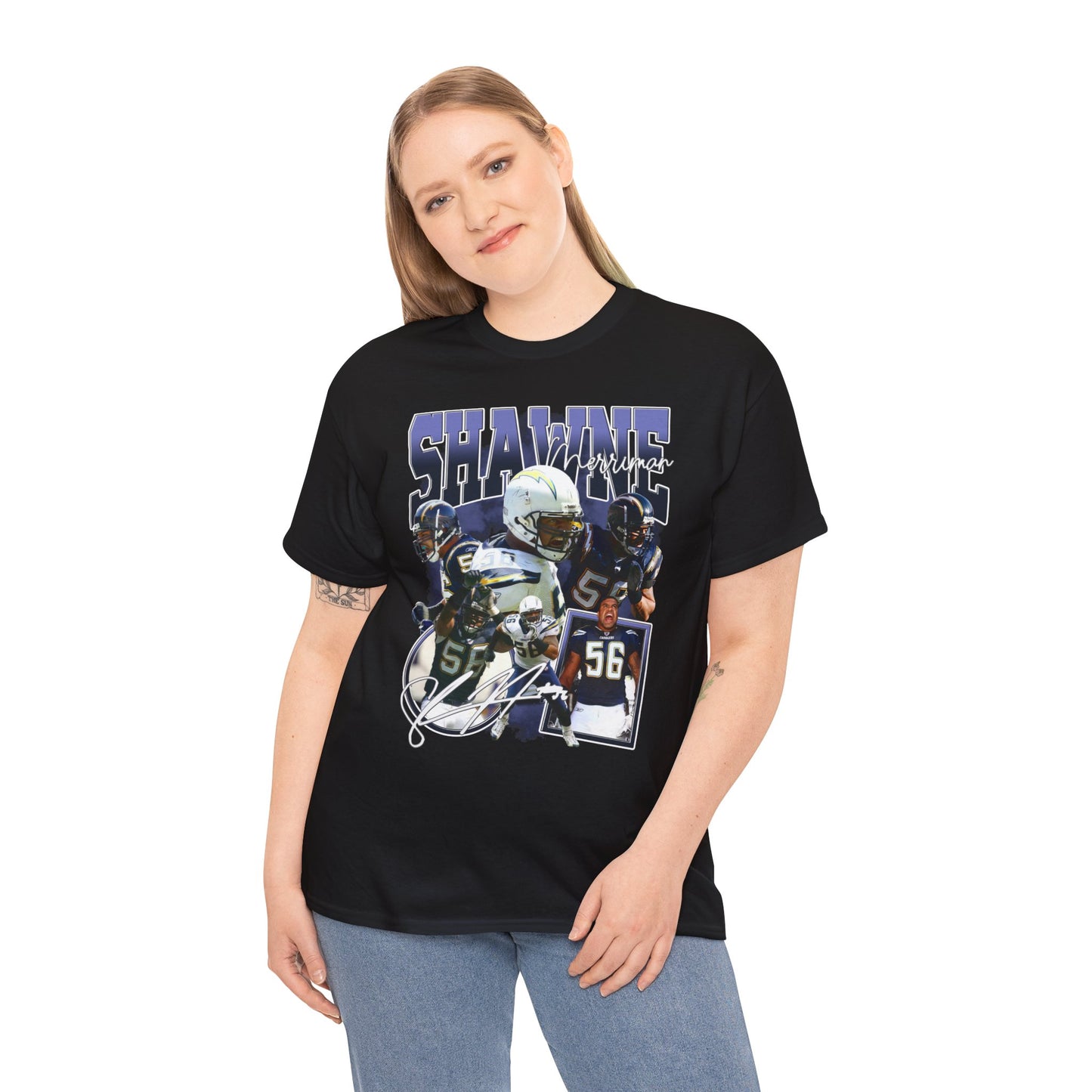 Shawne Merriman v1 Los Angeles San Diego Chargers Vintage T Shirt NFL throwback Shirt Homage Retro Classic 90s Bootleg Oversize Unisex